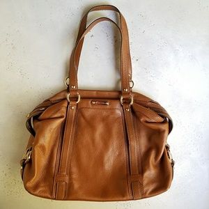 Michael Kors Brown Pebbled Leather Bag - md